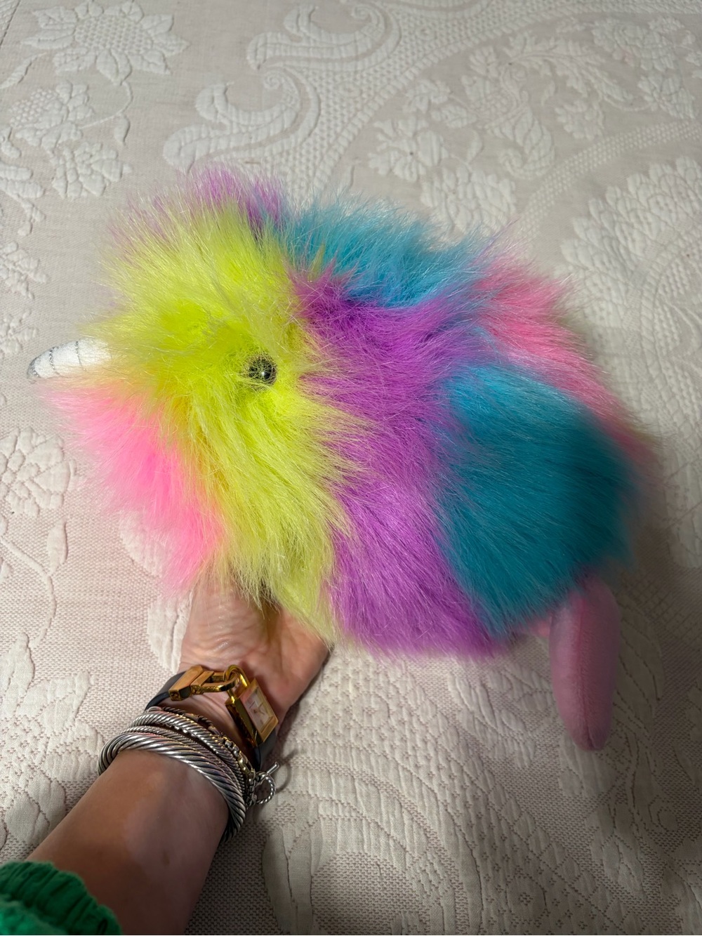 Douglas narwhal stuffie EUC medium sized colorful colorblock bright Great Gift